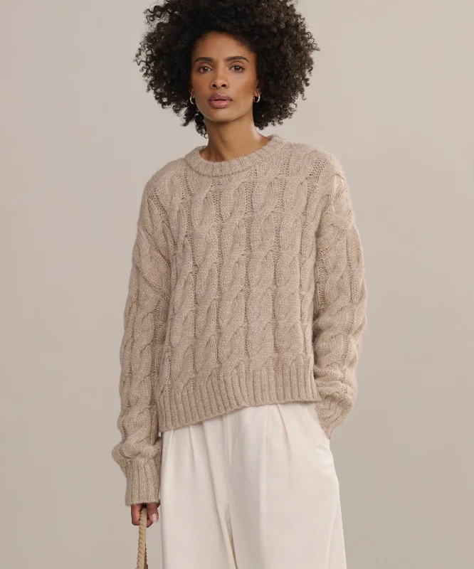 Sale For Women Cable Serena Crewneck