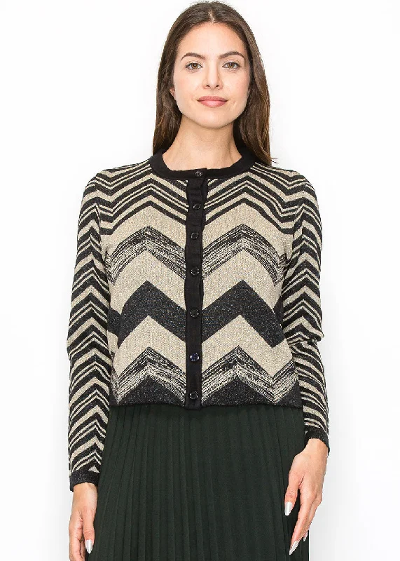 Chic Clothing For Women Chevron Sparkle Cardigan