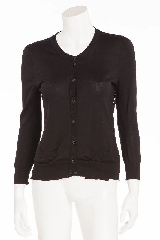 Clothes For Sale Dolce & Gabbana  - Black Lace Cardigan -IT 42