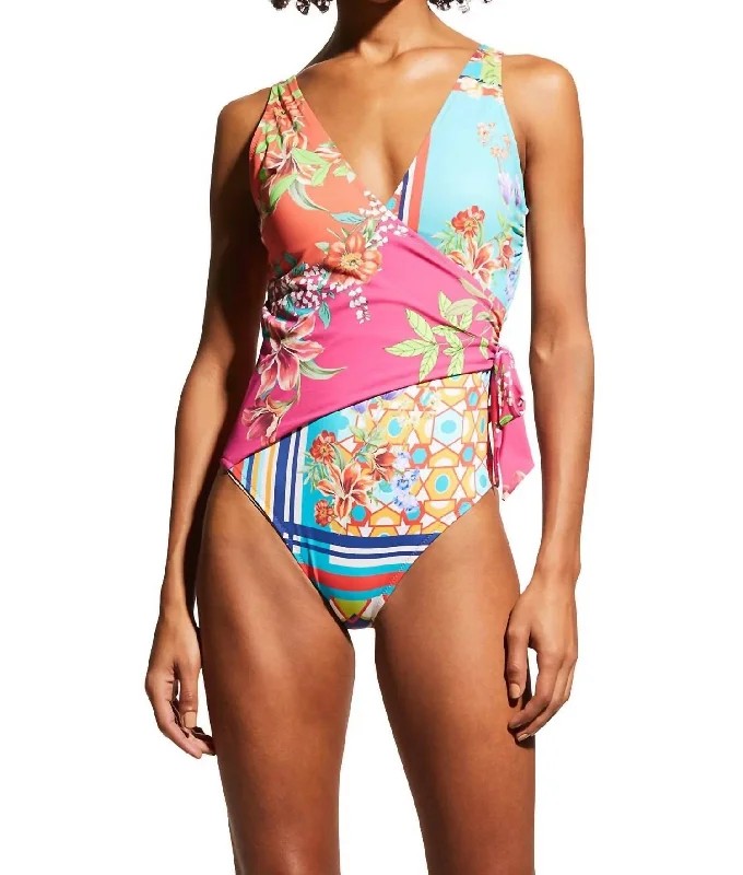 Vintage-Inspired Women's Apparel Mixi One Piece In Multi