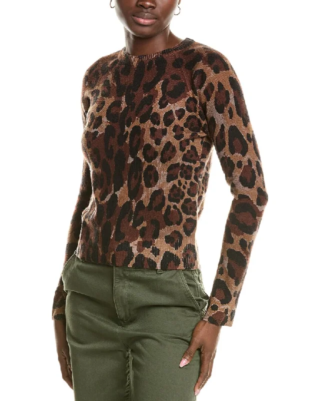 Affordable Women's Clothes Brodie Cashmere Wool & Cashmere-Blend Printed Leopard Jumper