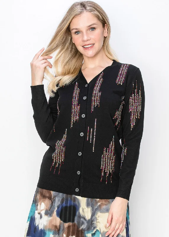 Timeless Women's Clothes Vibrant Accent Button-Up Cardigan