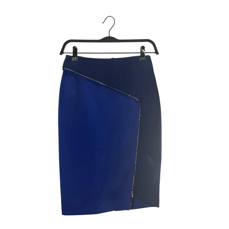 Affordable Online Boutique DION LEE/Skirt/6/Polyester/BLU/DIAGONAL ZIPPER ACROSS