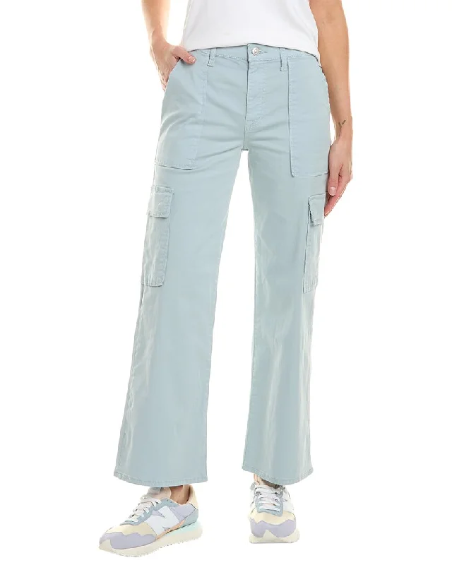 Women's Travel Attire HUDSON Jeans Rosalie Light Grey High-Rise Wide Leg Jean