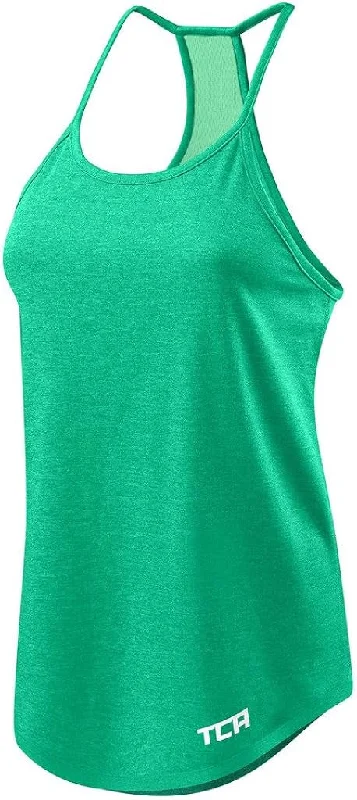 Women's Comfy Attire For Lounging TCA Switch Up Reversible Womens Running Vest Tank Top - Green