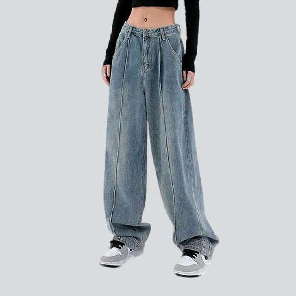 Women's Transitional Garments Front seam women's baggy jeans