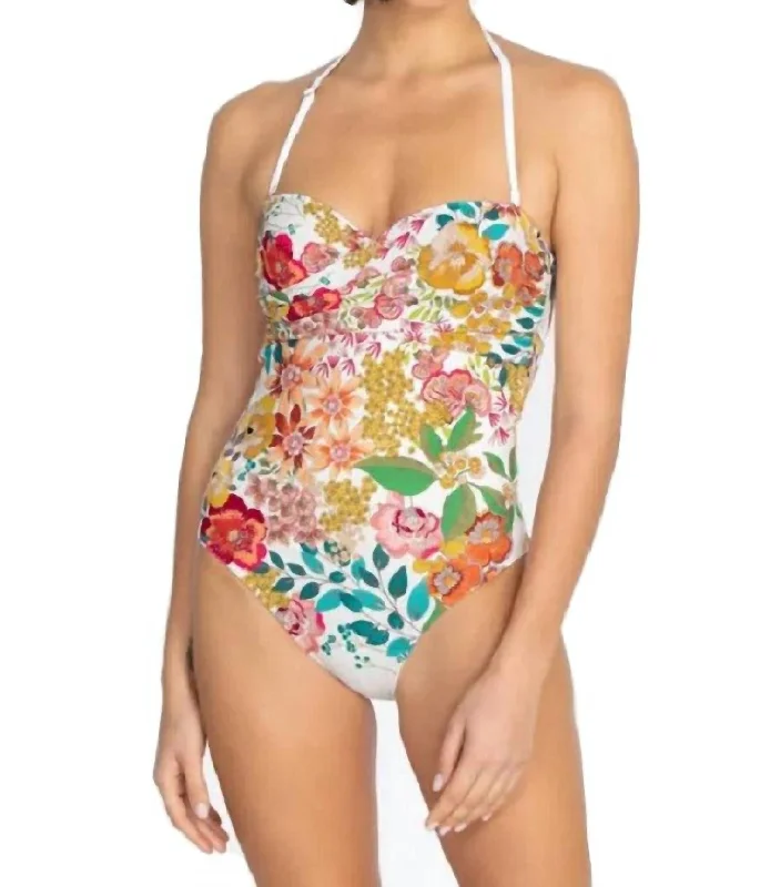 Women's High-Fashion Apparel Twist Bra Onepiece Swimsuit In Multi