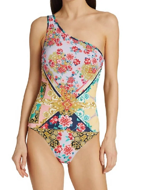 Affordable Women's Clothes Raina One-Shoulder One Piece Swimsuit In Multi