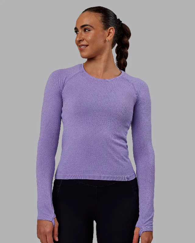 Women's Fashion-Forward Apparel AeroFLX+ Seamless Long Sleeve Tee - Dahlia Purple Marl