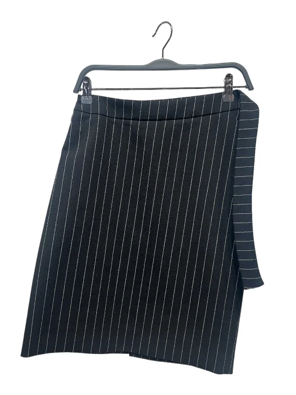 Stylish Women's Clothing BALENCIAGA/Skirt/36/Stripe/Cotton/BLK/