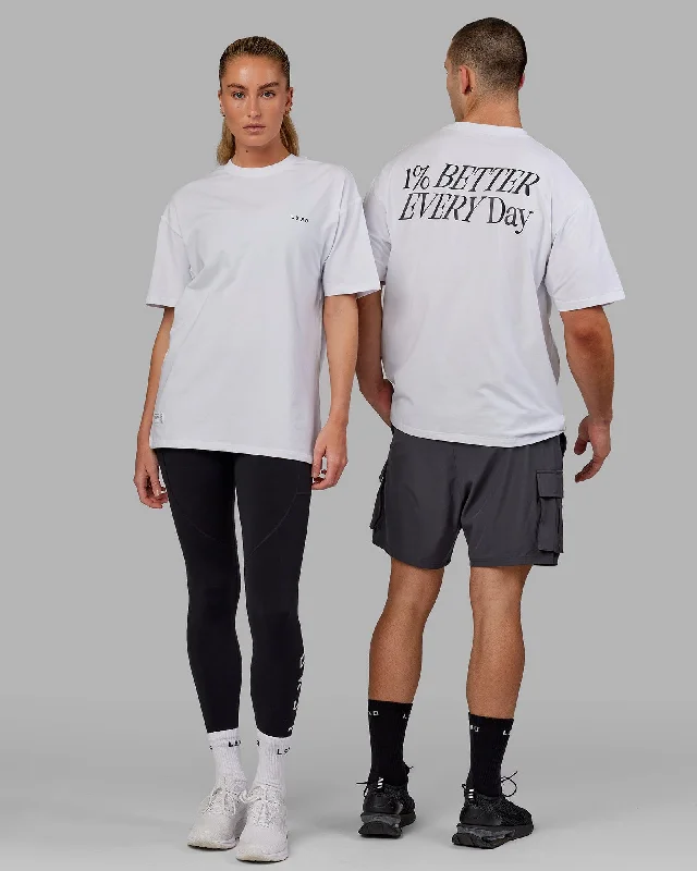 Holiday Special Offers Unisex VS6 FLXCotton Tee Oversize - White-Black