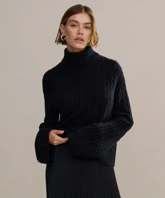 High Street Women's Fashion for Trendy Shoppers Cable Nell Turtleneck