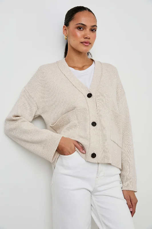 Elegant Women's Clothing Online LINDI CARDIGAN - OATMEAL