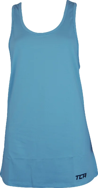 Women's Luxury Attire TCA Tech Racerback Womens Running Vest Tank Top - Blue