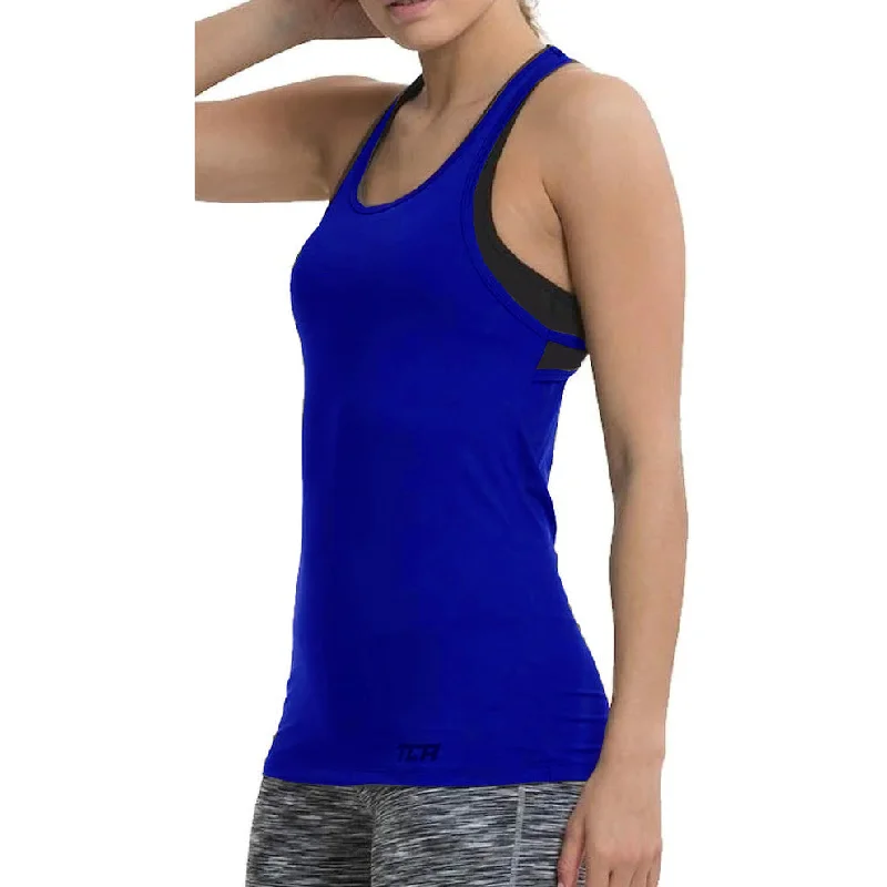 Women's Professional Attire TCA Tech Racerback Womens Running Vest Tank Top - Blue