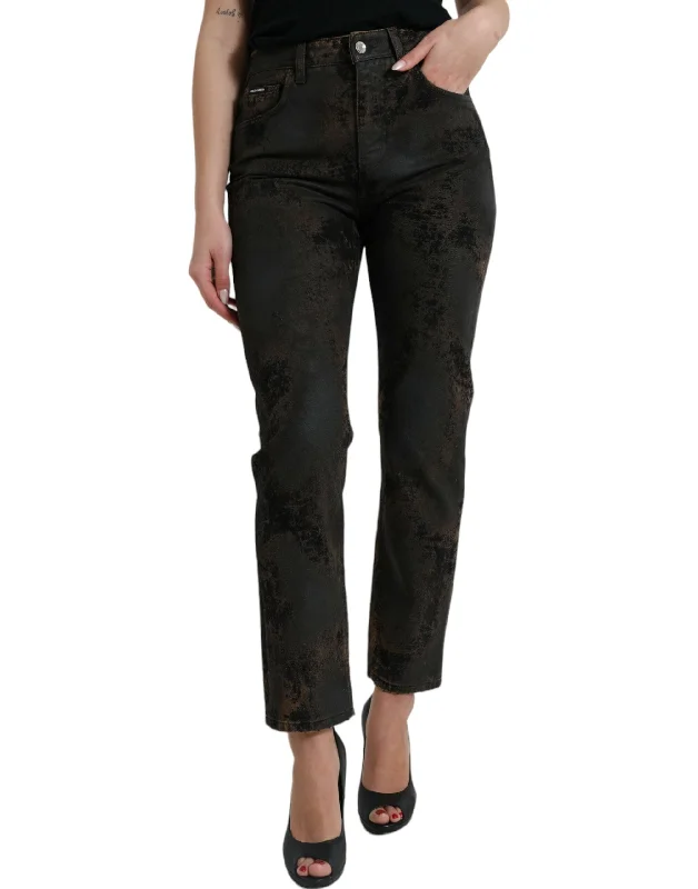 Women's Relaxed Outfit Dolce & Gabbana Chic Boyfriend Mid Waist Stretch Women's Jeans