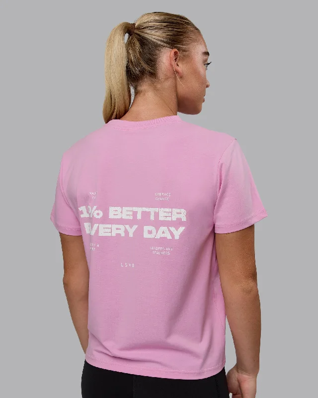 Women's Clothing For Special Occasions 1% Better Value Series FLXCotton Tee - Bubblegum-White