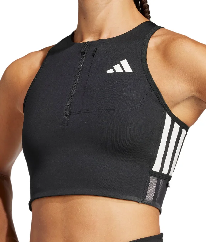 Women's Evening Garments adidas Adizero Gel Pocket Womens Running Crop Top - Black