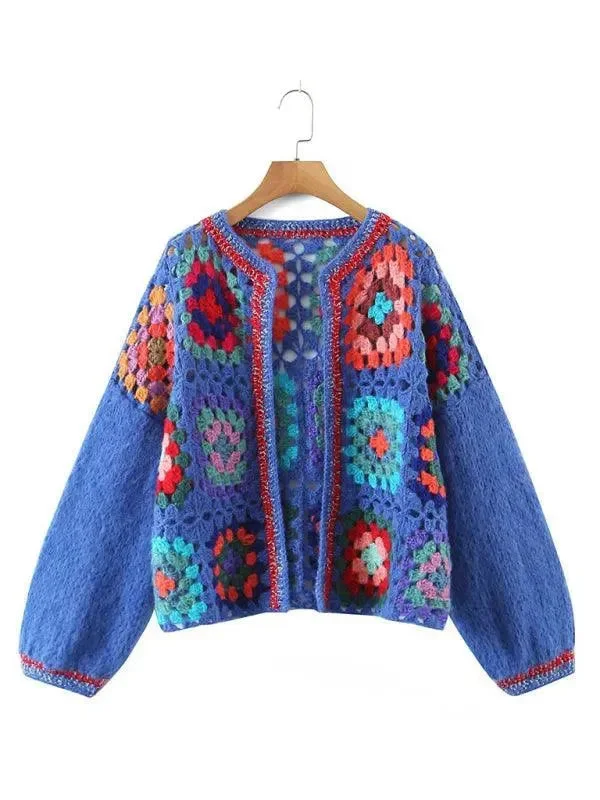 Women's Chic Apparel Loose Crochet  Women Cardigan Sweater