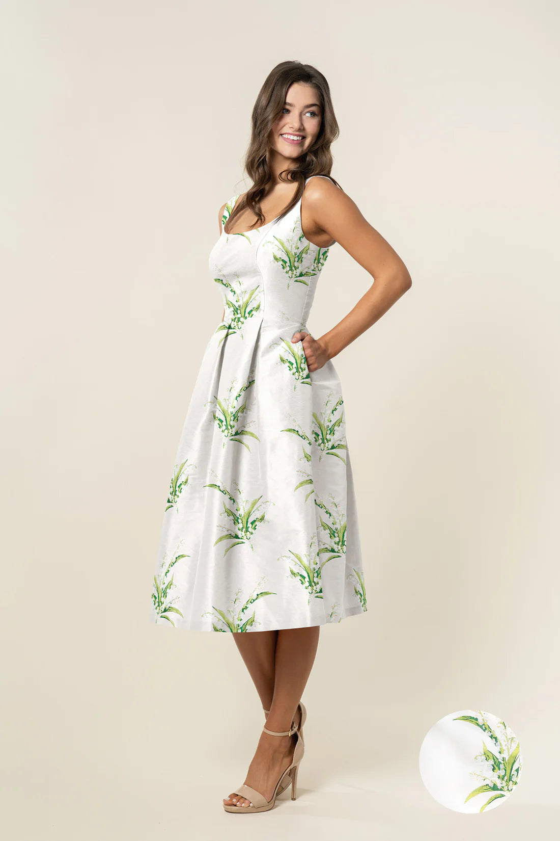 Best Boutiques Online Emily Bodice with Dahlia Midi Skirt in Jacquard