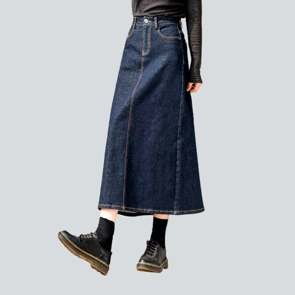 Women's Evening Clothing Long casual denim skirt